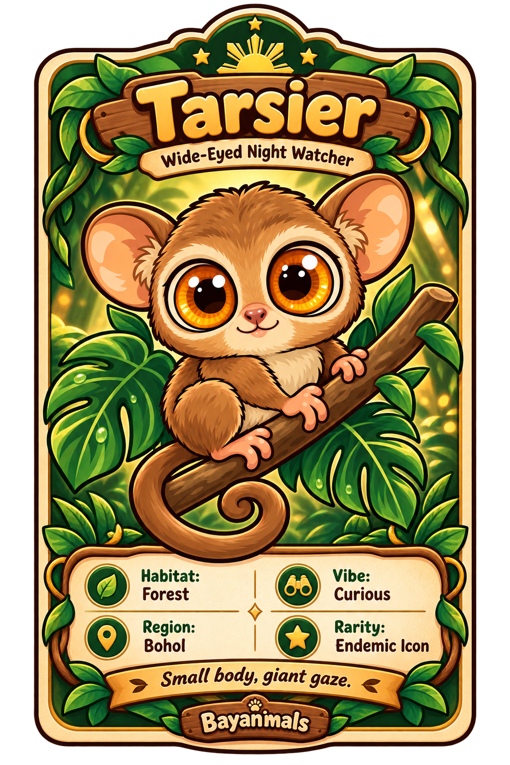 Tarsier — Wide-Eyed Night Watcher Card